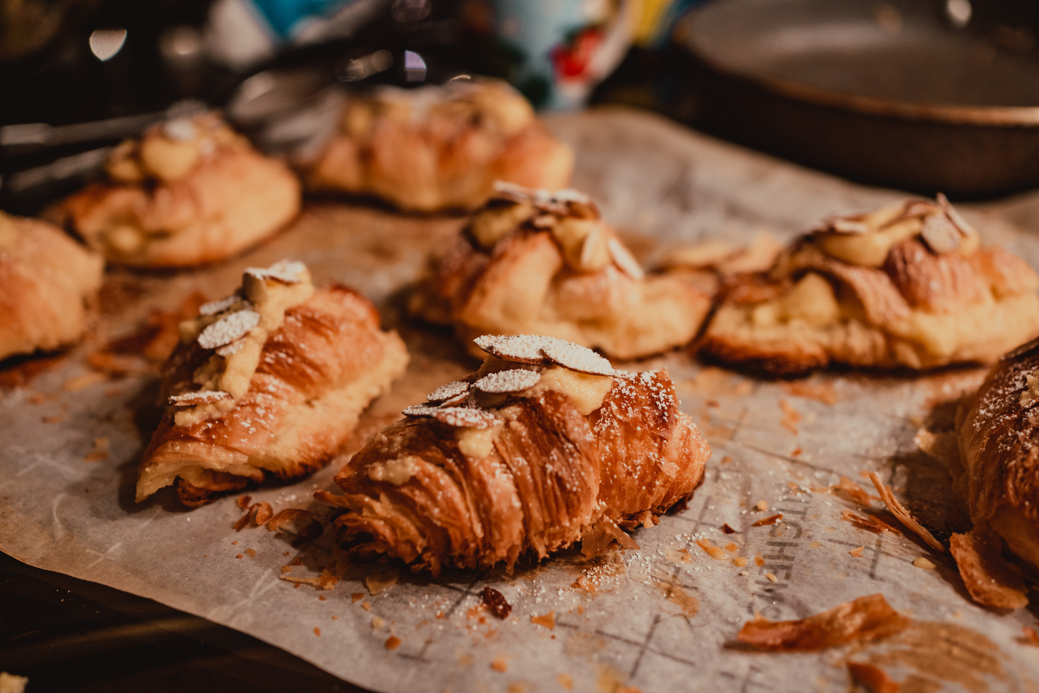 i baked these almond croissants